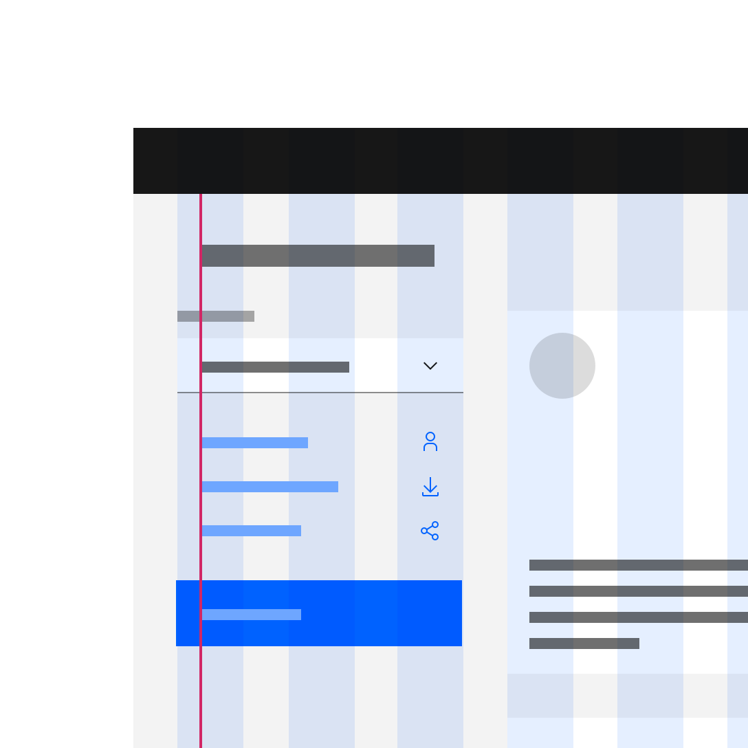 Do not take type off of the column structure to achieve alignment.